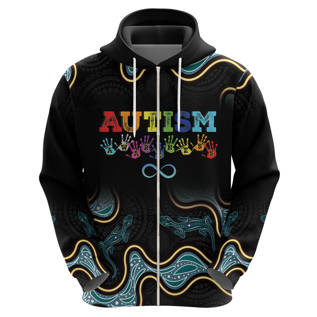 Australia Autism Awareness 4 April Aboriginal Lizard Hoodie - Vibe Hoodie Shop
