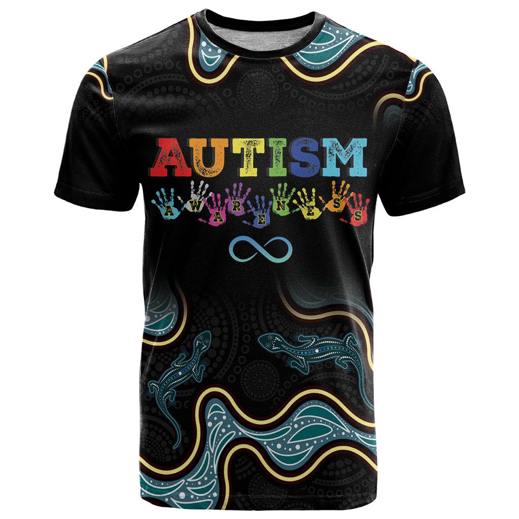 Australia Autism Awareness 4 April Aboriginal Lizard T Shirt - Vibe Hoodie Shop