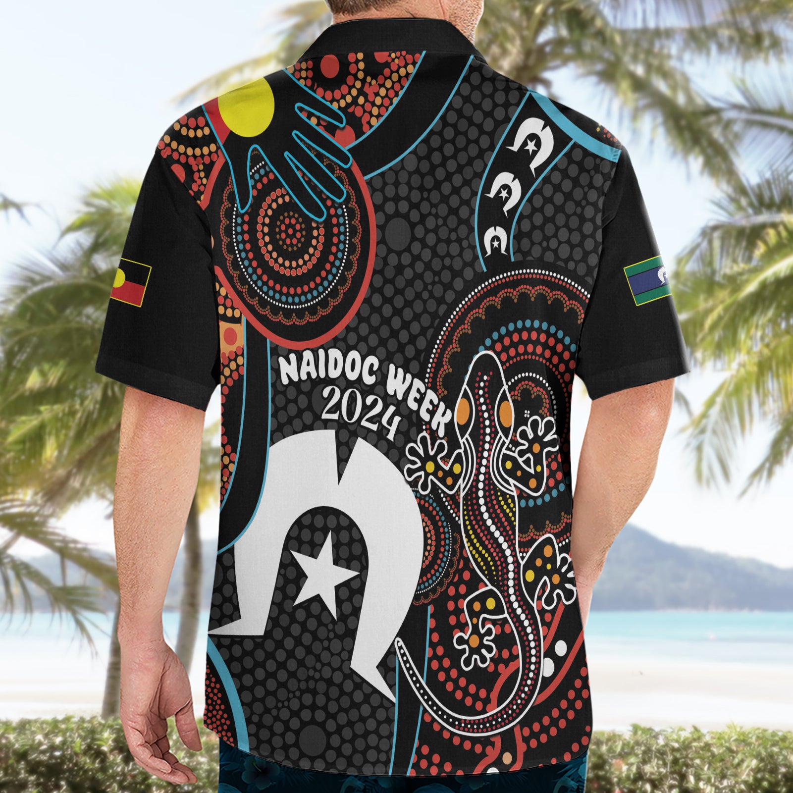 NAIDOC Week 2024 Hawaiian Shirt Keep The Fire Burning Indigenous Art - Vibe Hoodie Shop