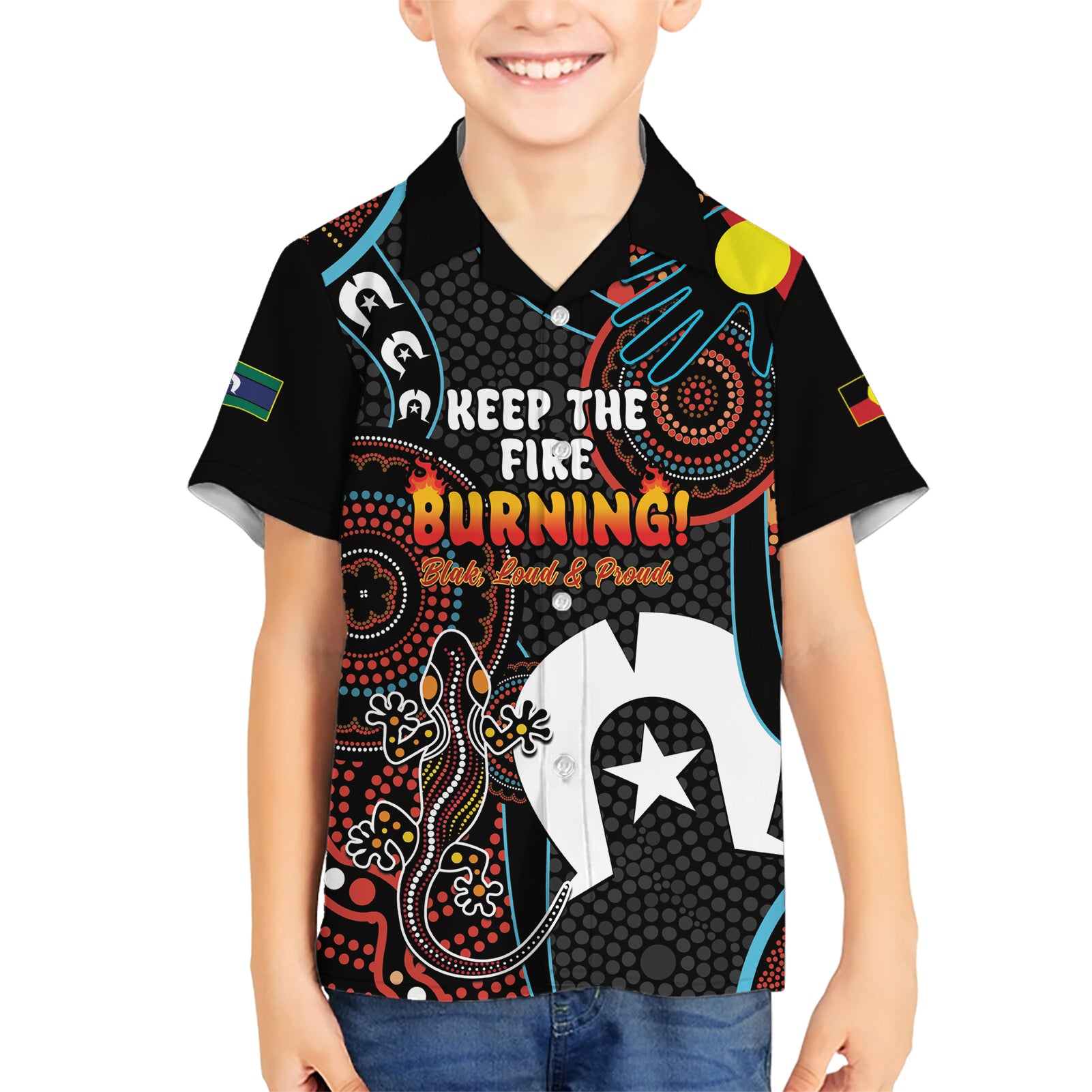 NAIDOC Week 2024 Hawaiian Shirt Keep The Fire Burning Indigenous Art - Vibe Hoodie Shop