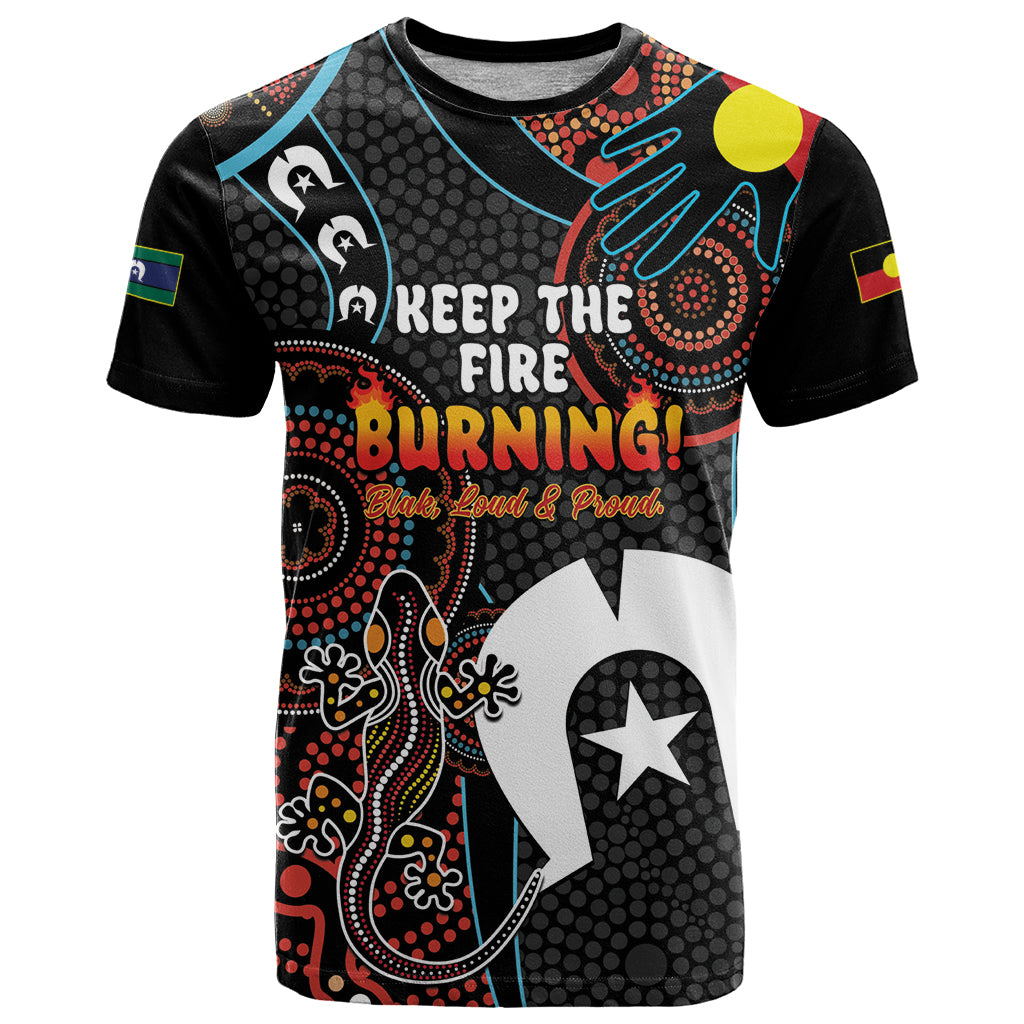 NAIDOC Week 2024 T Shirt Keep The Fire Burning Indigenous Art - Vibe Hoodie Shop