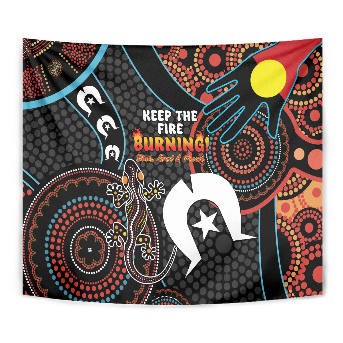 NAIDOC Week 2024 Tapestry Keep The Fire Burning Indigenous Art - Vibe Hoodie Shop