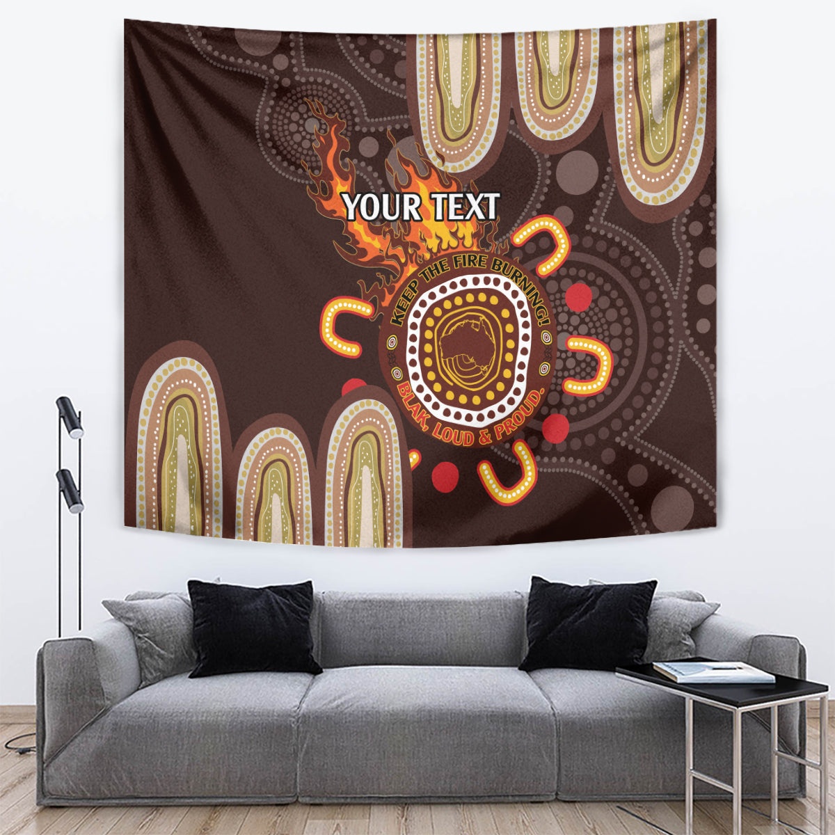 Personalised NAIDOC Week 2024 Tapestry Aussie Map With Aboriginal - Vibe Hoodie Shop