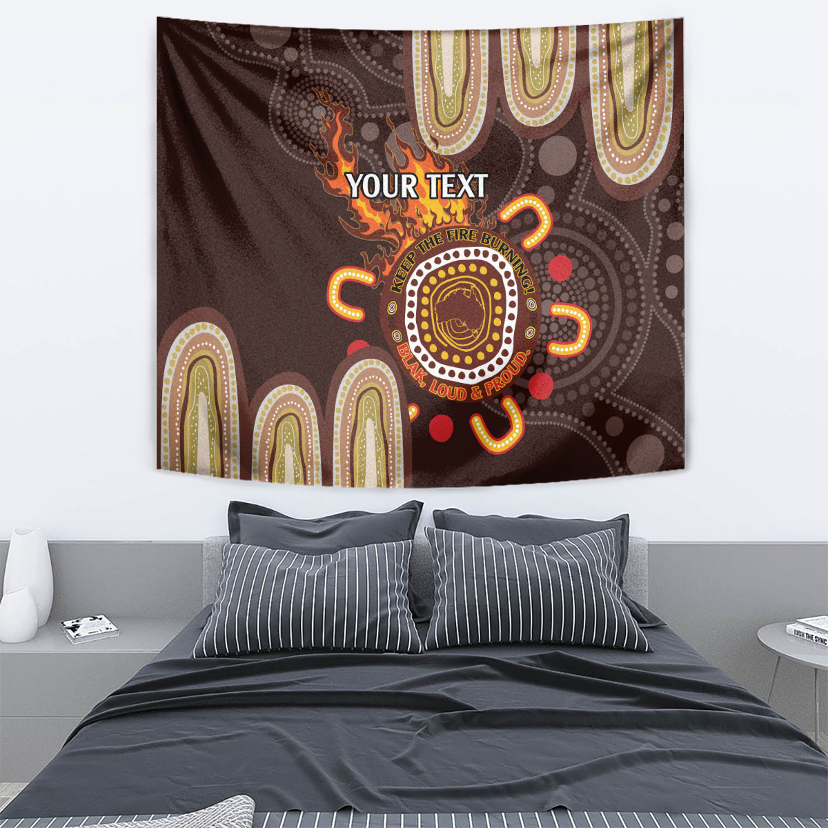 Personalised NAIDOC Week 2024 Tapestry Aussie Map With Aboriginal - Vibe Hoodie Shop