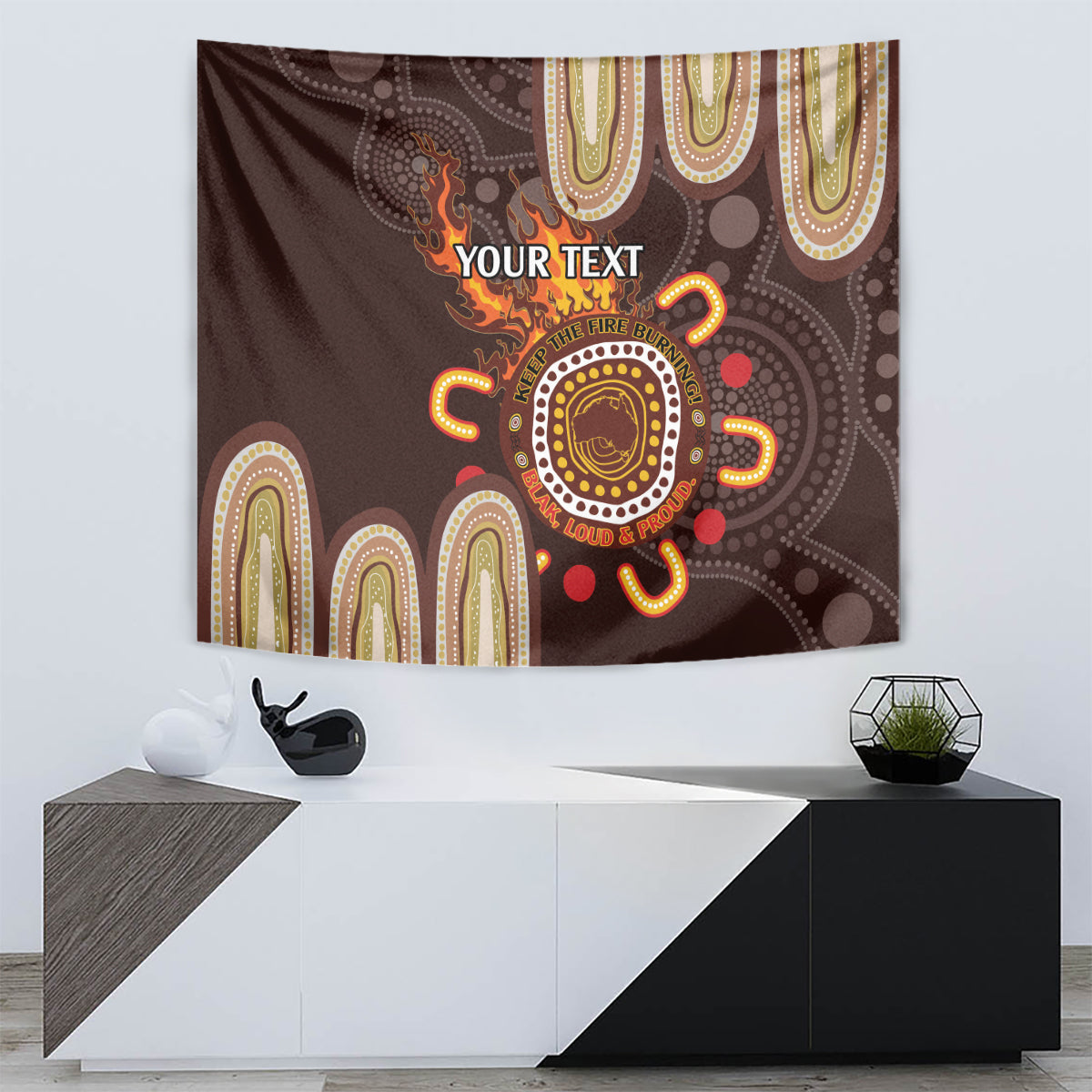 Personalised NAIDOC Week 2024 Tapestry Aussie Map With Aboriginal - Vibe Hoodie Shop