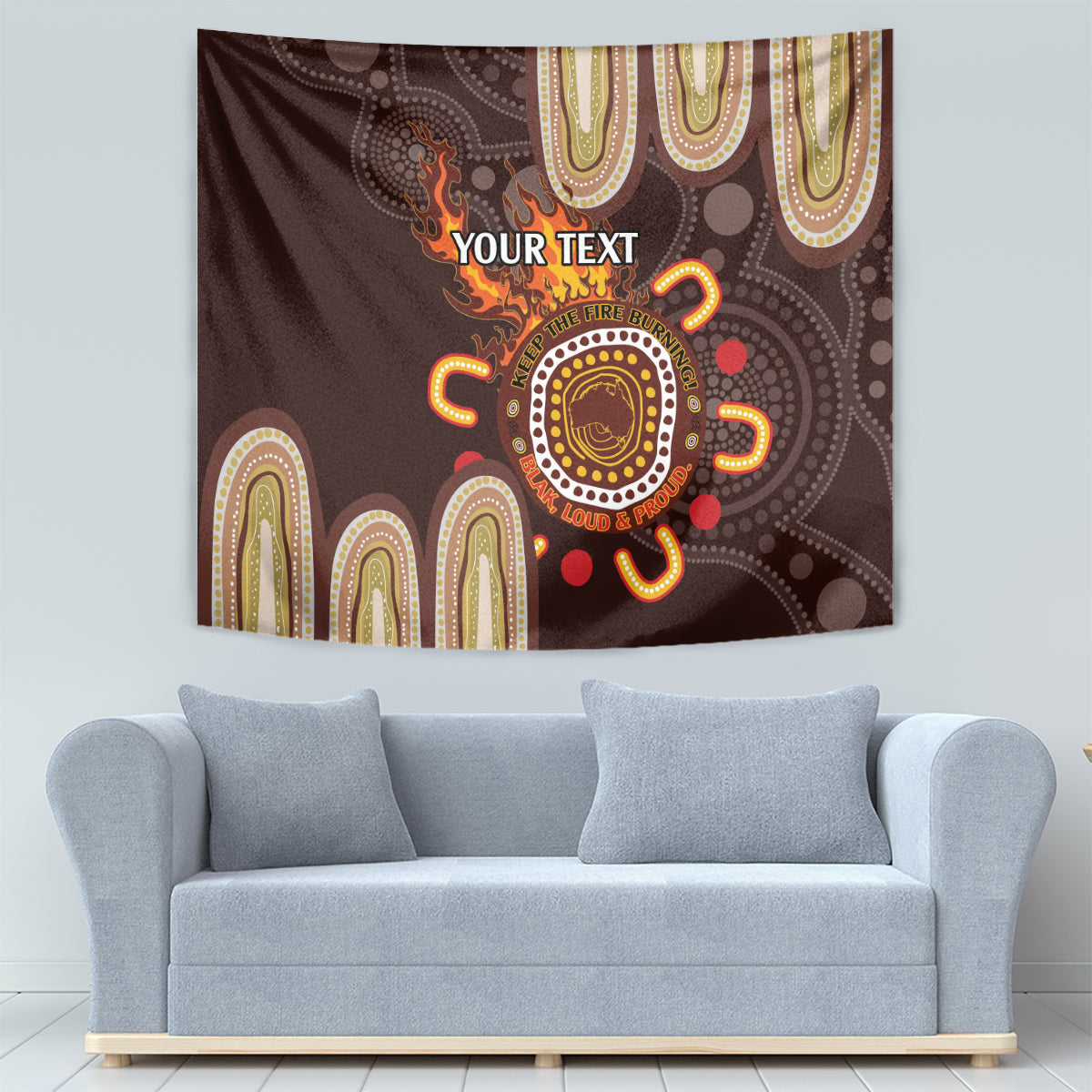 Personalised NAIDOC Week 2024 Tapestry Aussie Map With Aboriginal - Vibe Hoodie Shop