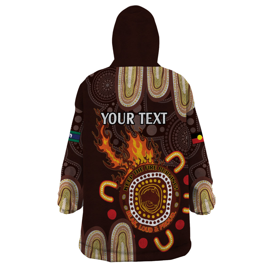 Personalised NAIDOC Week 2024 Wearable Blanket Hoodie Aussie Map With Aboriginal - Vibe Hoodie Shop