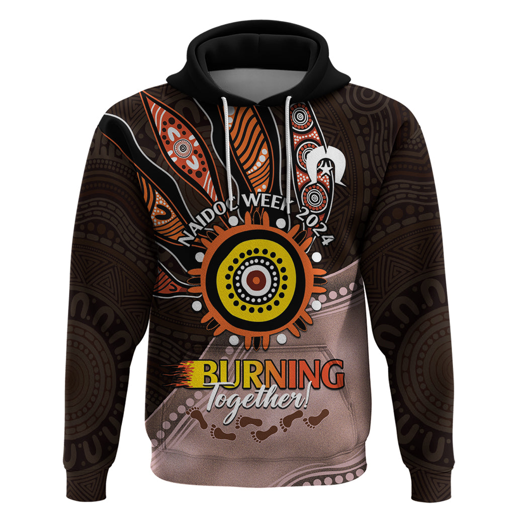 Fire Burning Together NAIDOC 2024 Hoodie Indigenous Art - Vibe Hoodie Shop