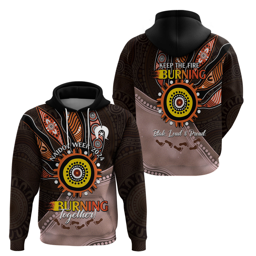 Fire Burning Together NAIDOC 2024 Hoodie Indigenous Art - Vibe Hoodie Shop
