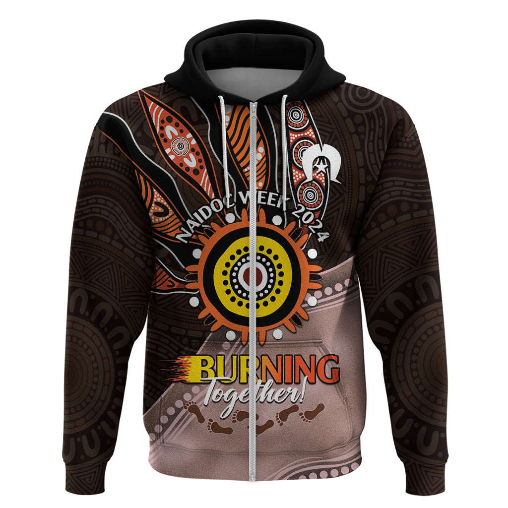Fire Burning Together NAIDOC 2024 Hoodie Indigenous Art - Vibe Hoodie Shop