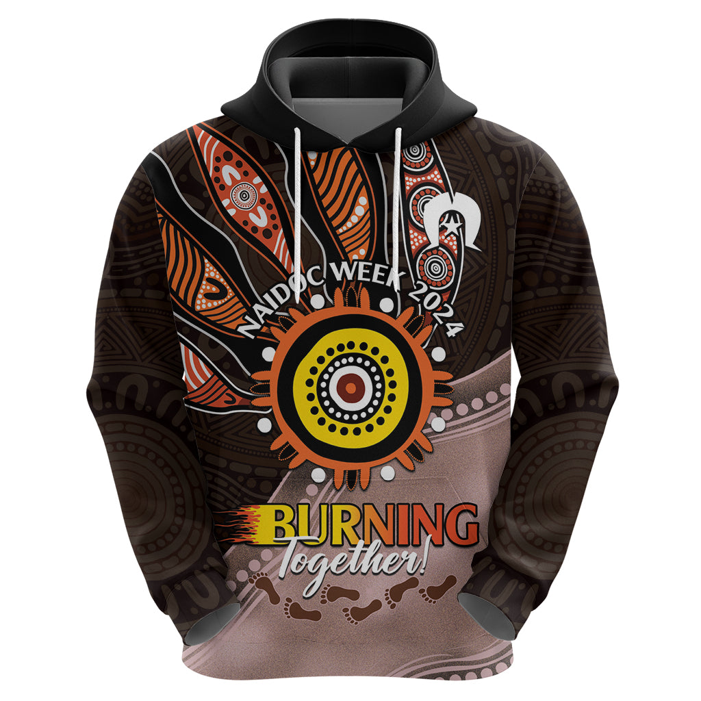 Fire Burning Together NAIDOC 2024 Hoodie Indigenous Art - Vibe Hoodie Shop