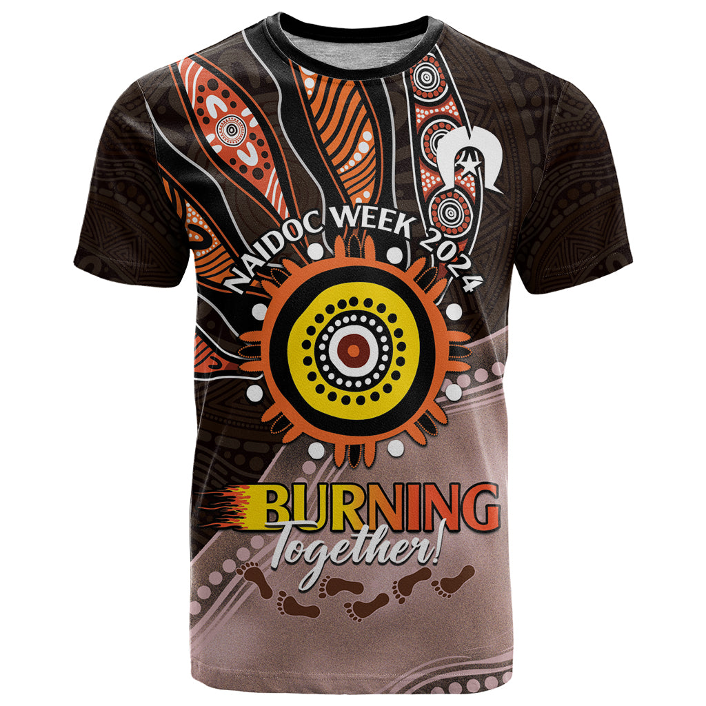 Fire Burning Together NAIDOC 2024 T Shirt Indigenous Art - Vibe Hoodie Shop