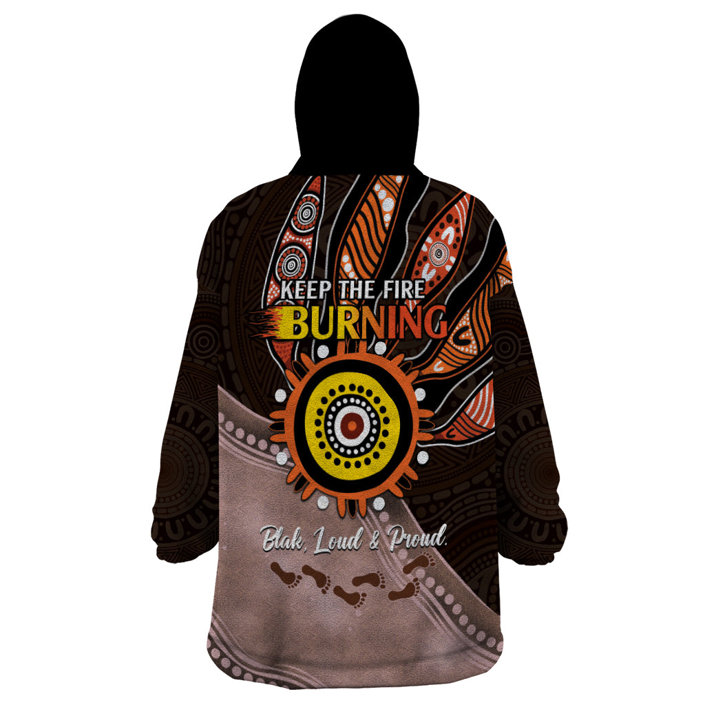 Fire Burning Together NAIDOC 2024 Wearable Blanket Hoodie Indigenous Art - Vibe Hoodie Shop