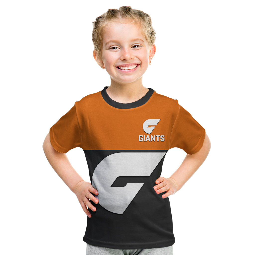 Personalised GWS Giants Football 2023 Kid T Shirt Sporty Style - Vibe Hoodie Shop