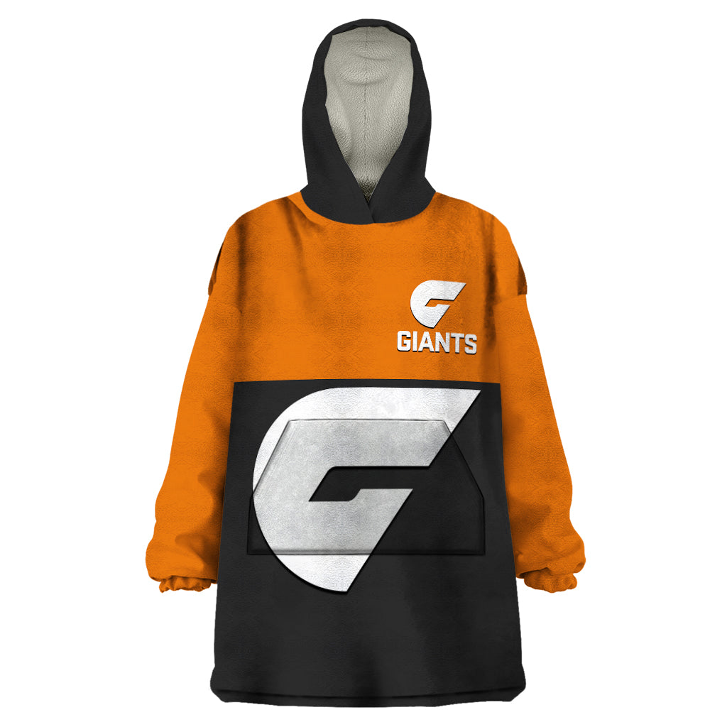 Personalised GWS Giants Football 2023 Wearable Blanket Hoodie Sporty Style - Vibe Hoodie Shop