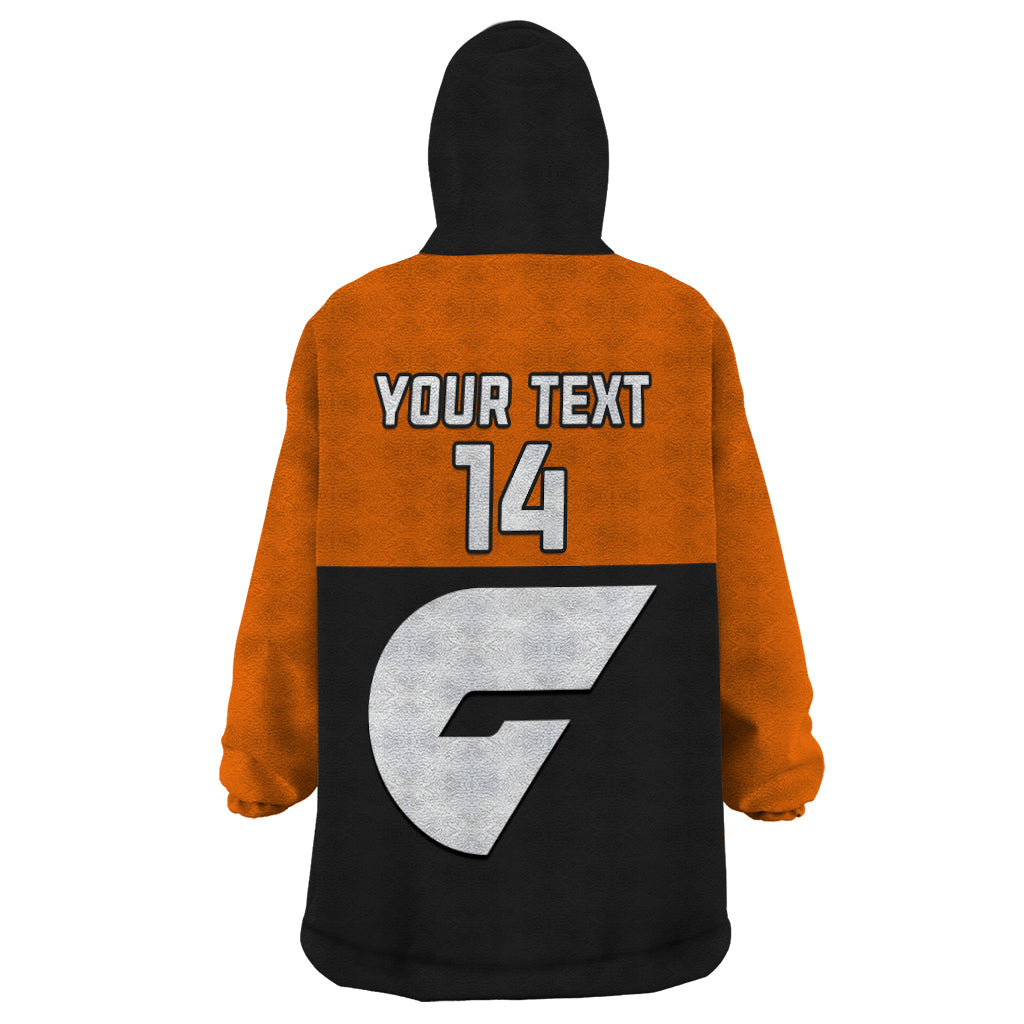 Personalised GWS Giants Football 2023 Wearable Blanket Hoodie Sporty Style - Vibe Hoodie Shop