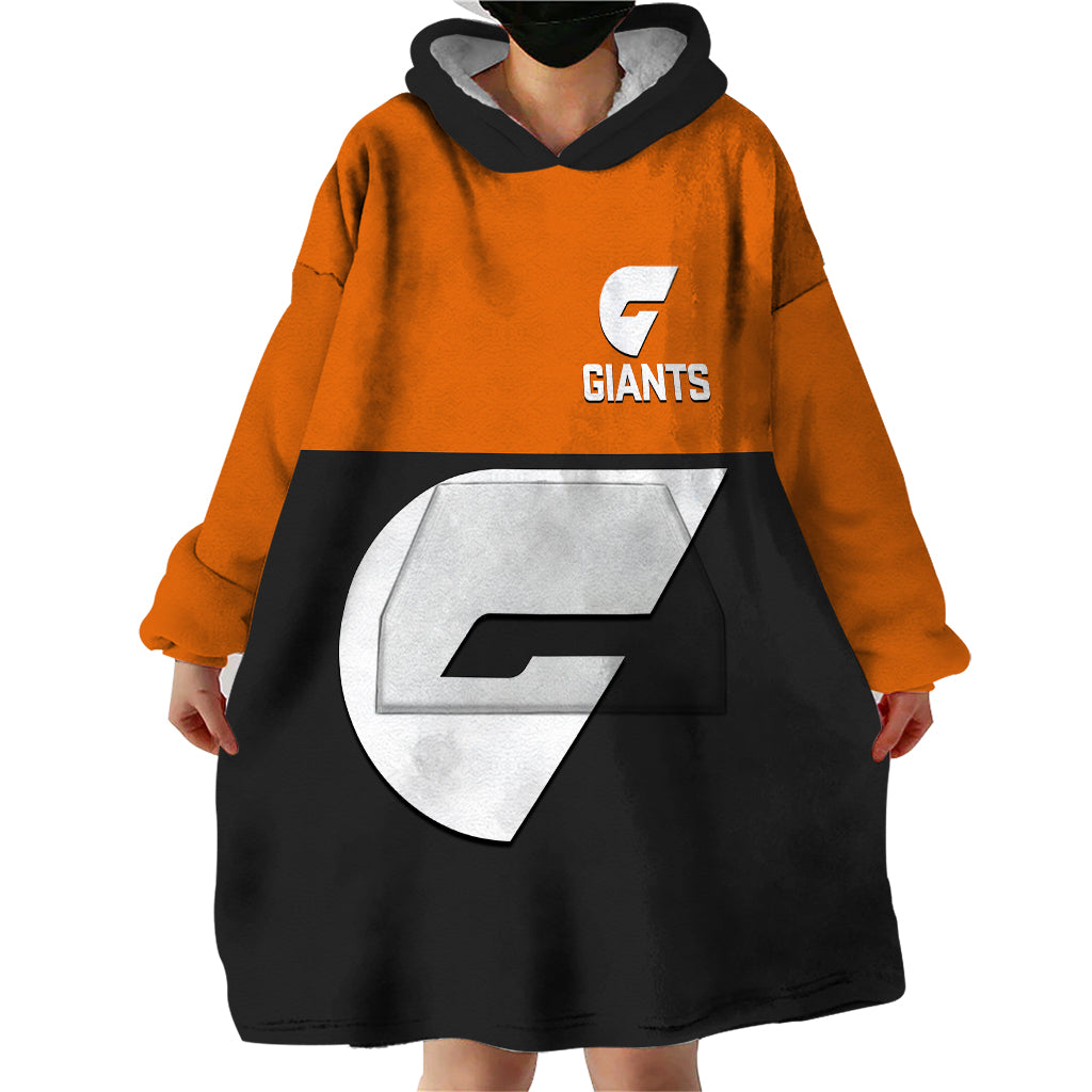 Personalised GWS Giants Football 2023 Wearable Blanket Hoodie Sporty Style - Vibe Hoodie Shop