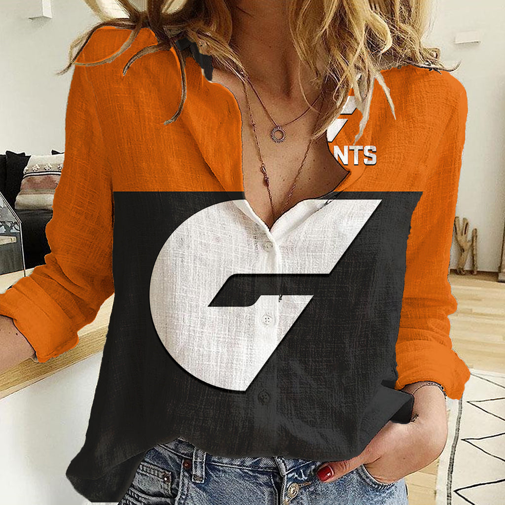Personalised GWS Giants Football 2023 Women Casual Shirt Sporty Style - Vibe Hoodie Shop