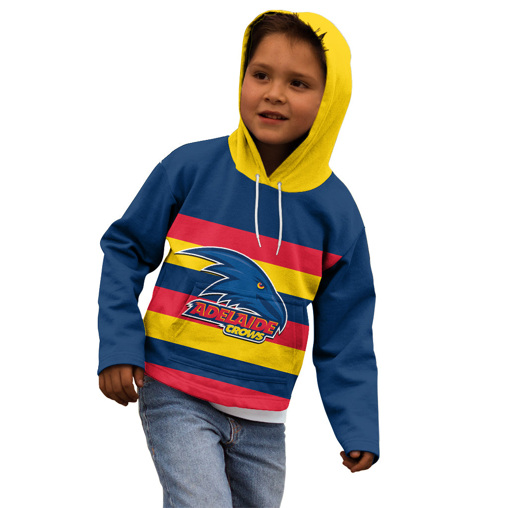 Personalised Adelaide Football 2023 Kid Hoodie Go Crows Sporty Style - Vibe Hoodie Shop