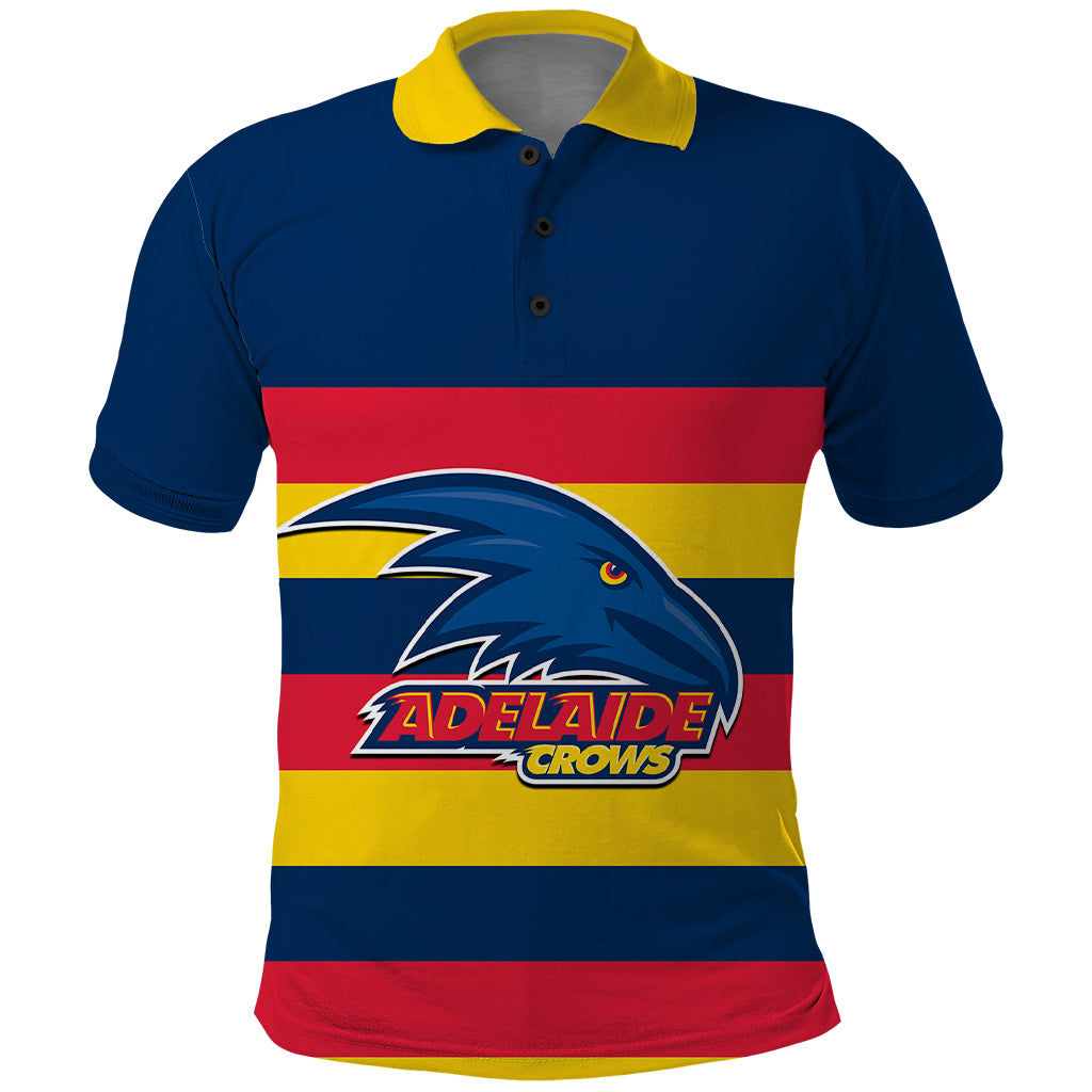 Personalised Adelaide Football 2023 Polo Shirt Go Crows Sporty Style - Vibe Hoodie Shop