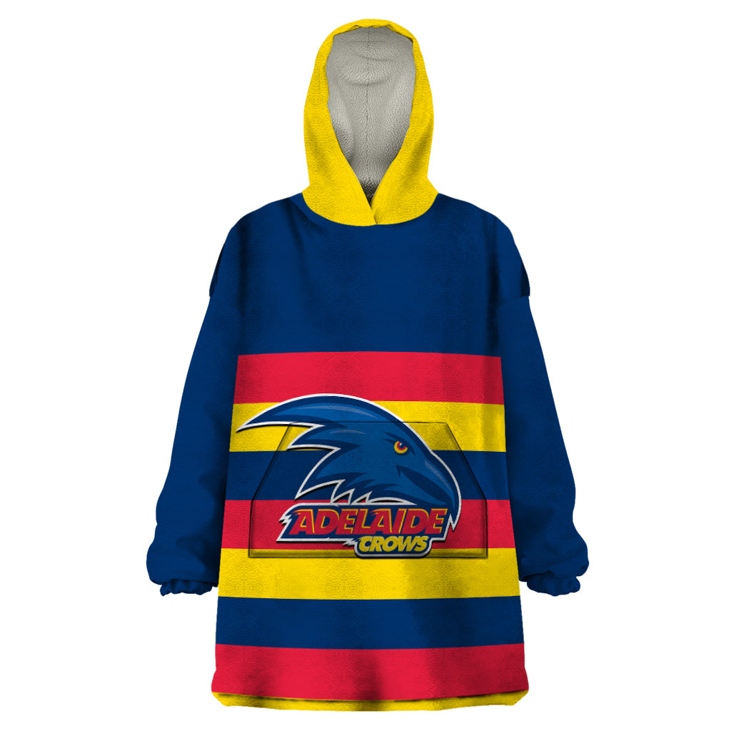 Personalised Adelaide Football 2023 Wearable Blanket Hoodie Go Crows Sporty Style - Vibe Hoodie Shop