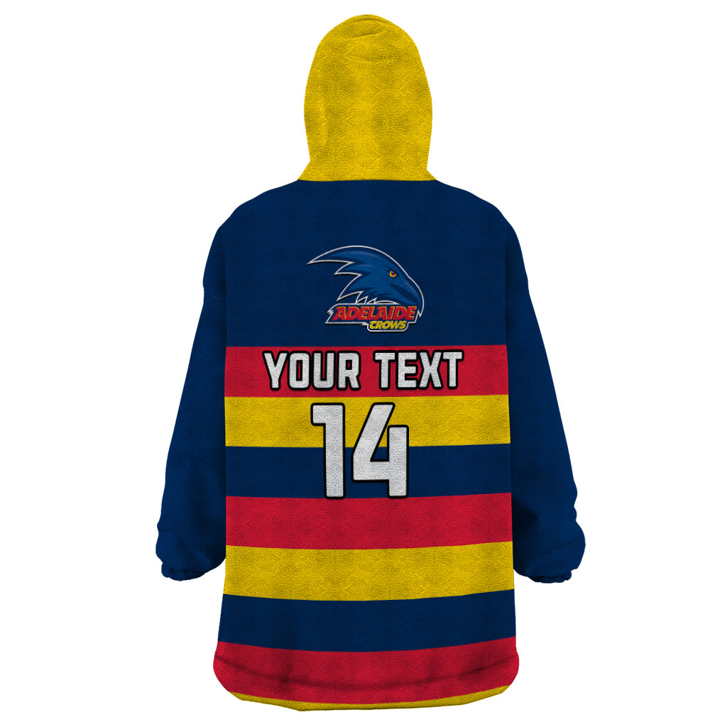 Personalised Adelaide Football 2023 Wearable Blanket Hoodie Go Crows Sporty Style - Vibe Hoodie Shop