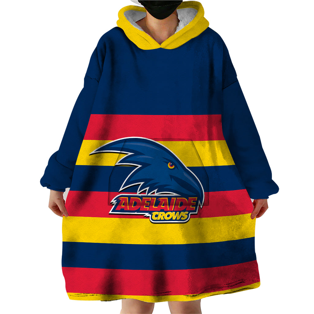 Personalised Adelaide Football 2023 Wearable Blanket Hoodie Go Crows Sporty Style - Vibe Hoodie Shop