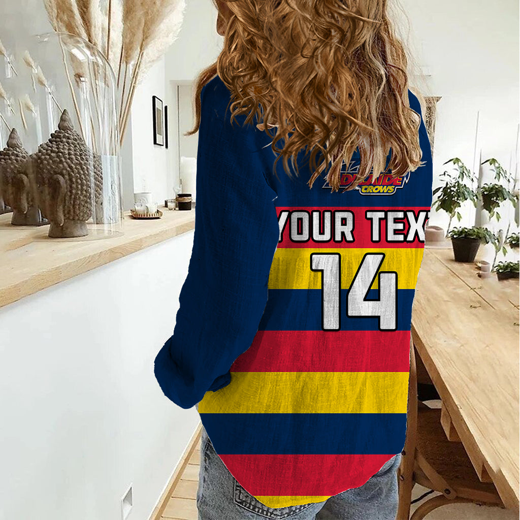 Personalised Adelaide Football 2023 Women Casual Shirt Go Crows Sporty Style - Vibe Hoodie Shop