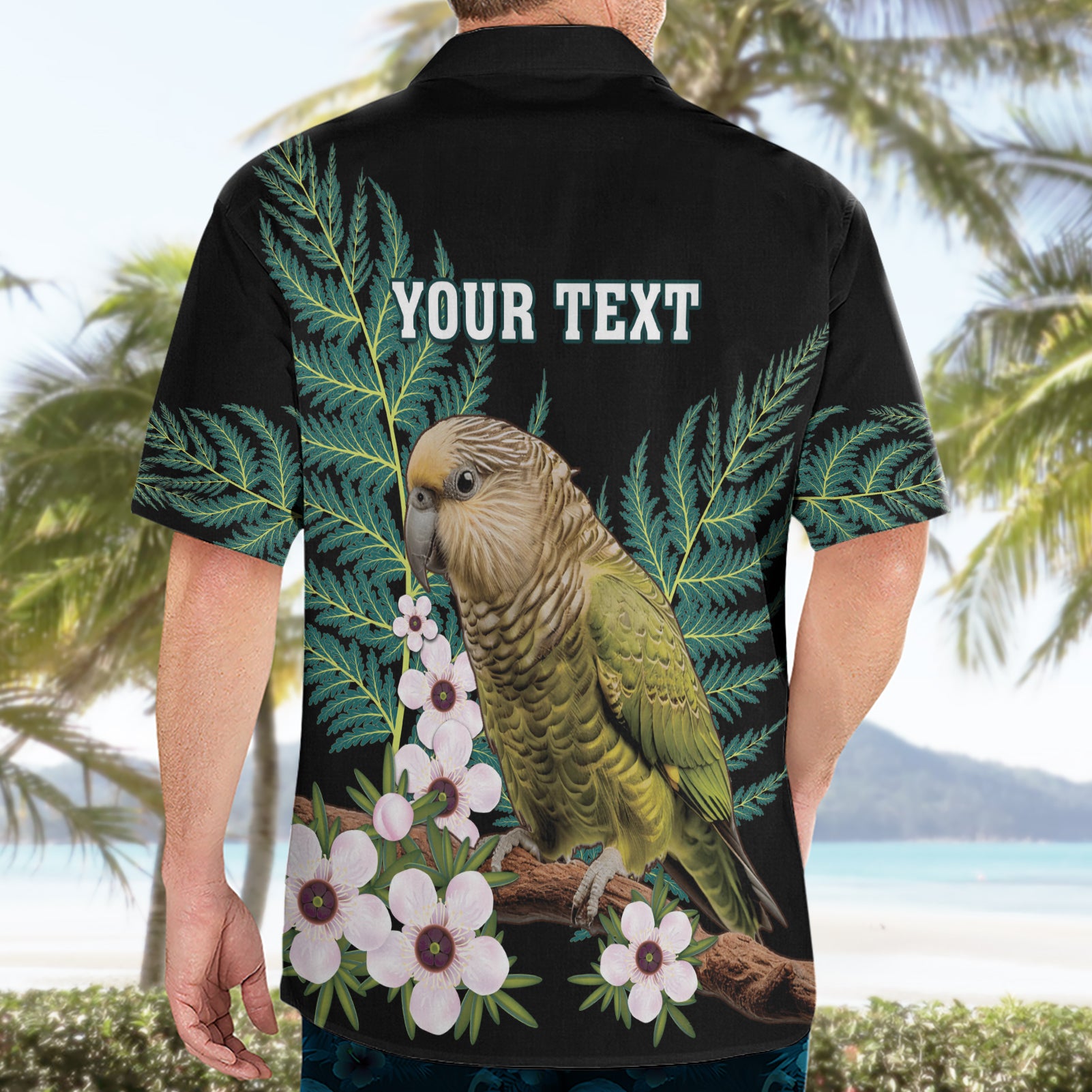 Personalised New Zealand Kakapo Hawaiian Shirt Aotearoa Fern With Manuka - Vibe Hoodie Shop