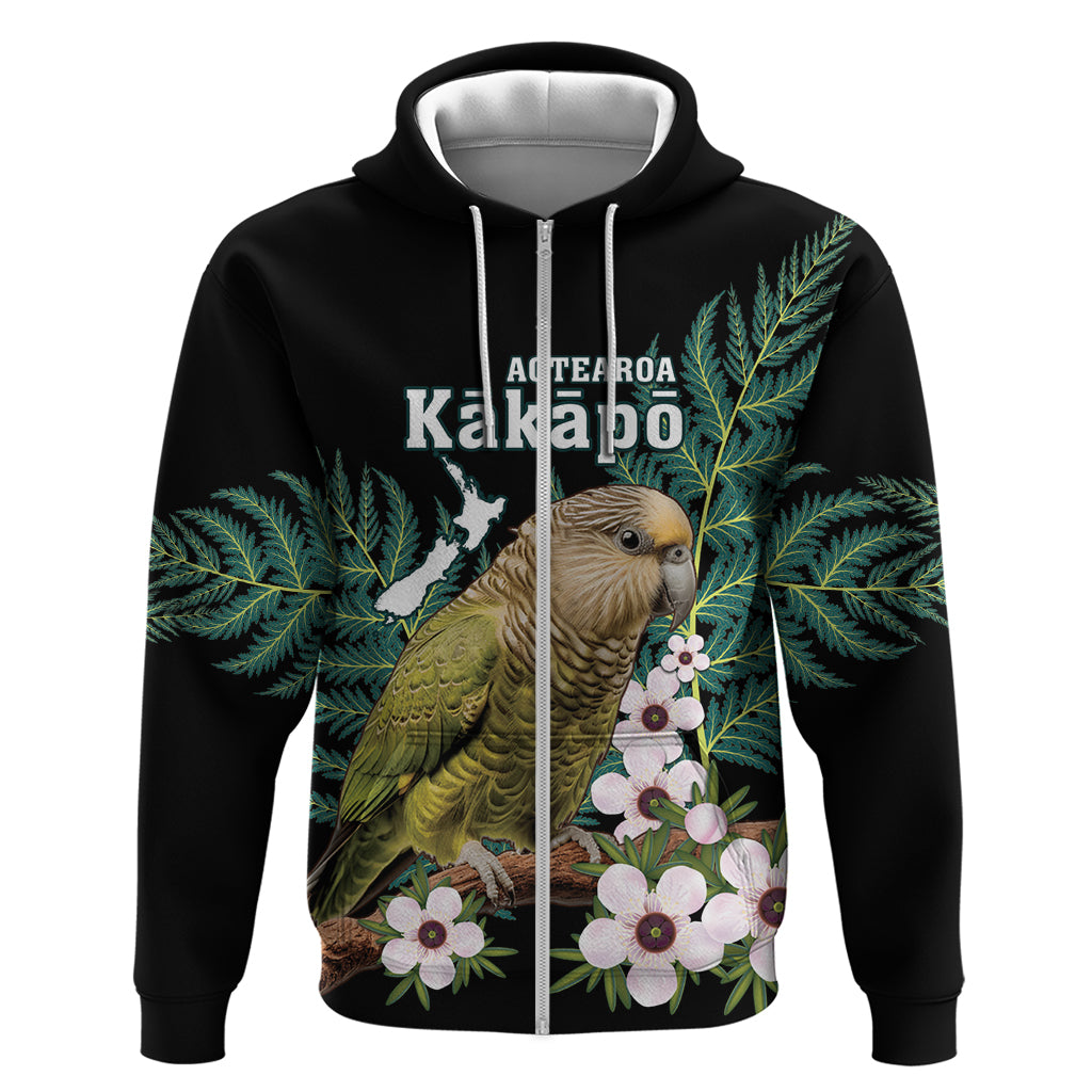 Personalised New Zealand Kakapo Hoodie Aotearoa Fern With Manuka - Vibe Hoodie Shop