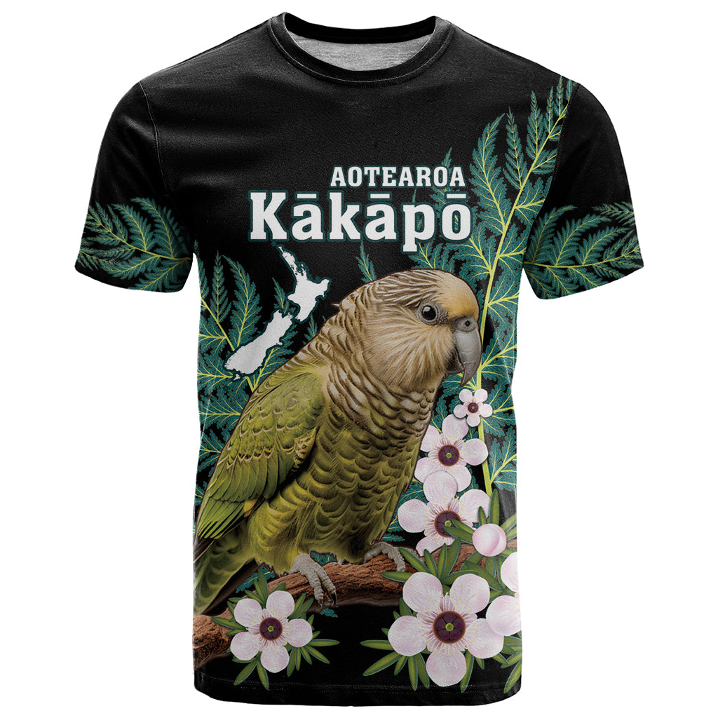 Personalised New Zealand Kakapo T Shirt Aotearoa Fern With Manuka - Vibe Hoodie Shop