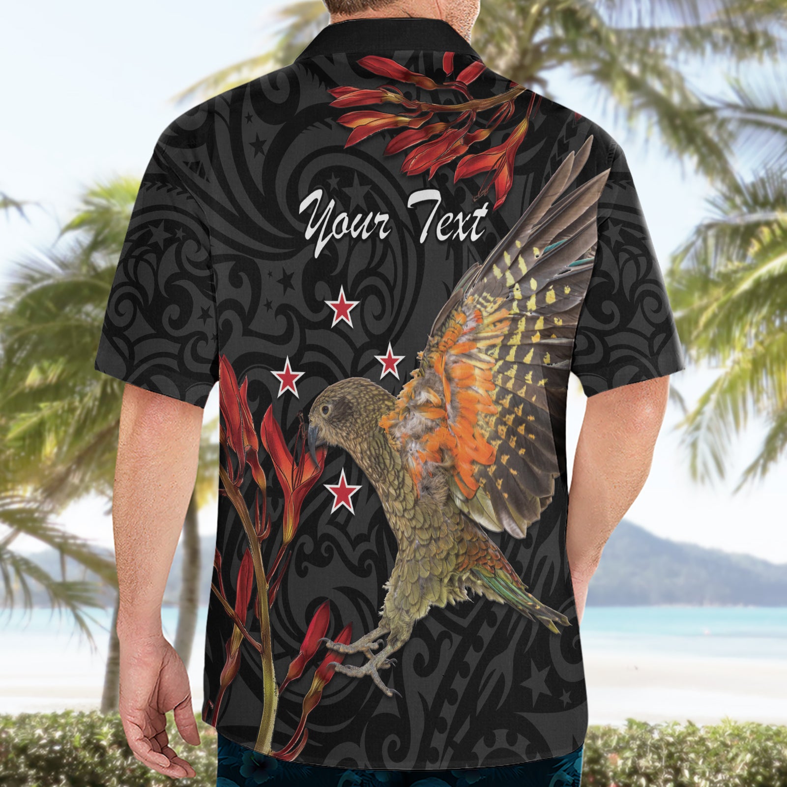 Personalised New Zealand Kea Hawaiian Shirt Nestor Notabilis With Harakeke Maori Pattern - Vibe Hoodie Shop