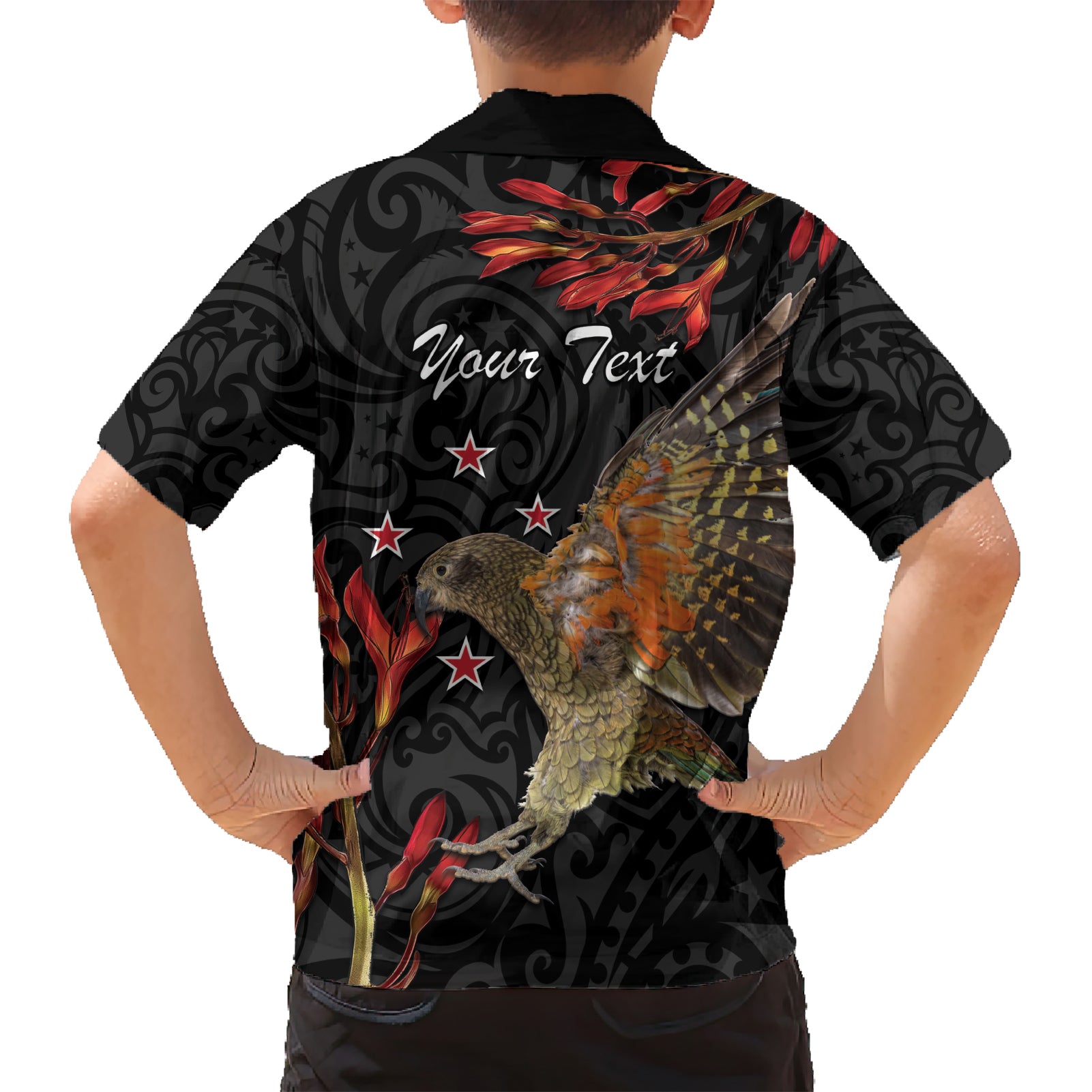 Personalised New Zealand Kea Hawaiian Shirt Nestor Notabilis With Harakeke Maori Pattern - Vibe Hoodie Shop