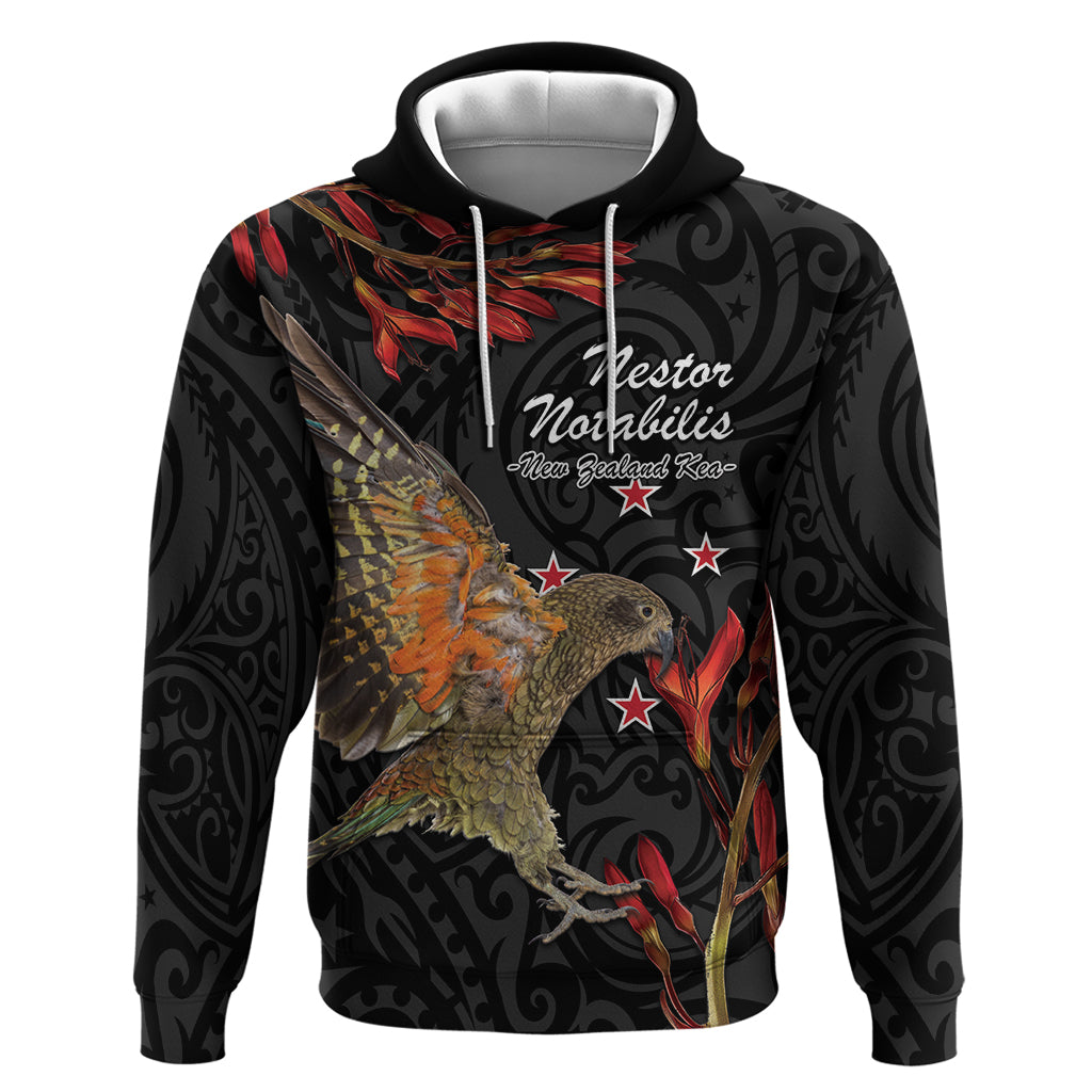 Personalised New Zealand Kea Hoodie Nestor Notabilis With Harakeke Maori Pattern - Vibe Hoodie Shop