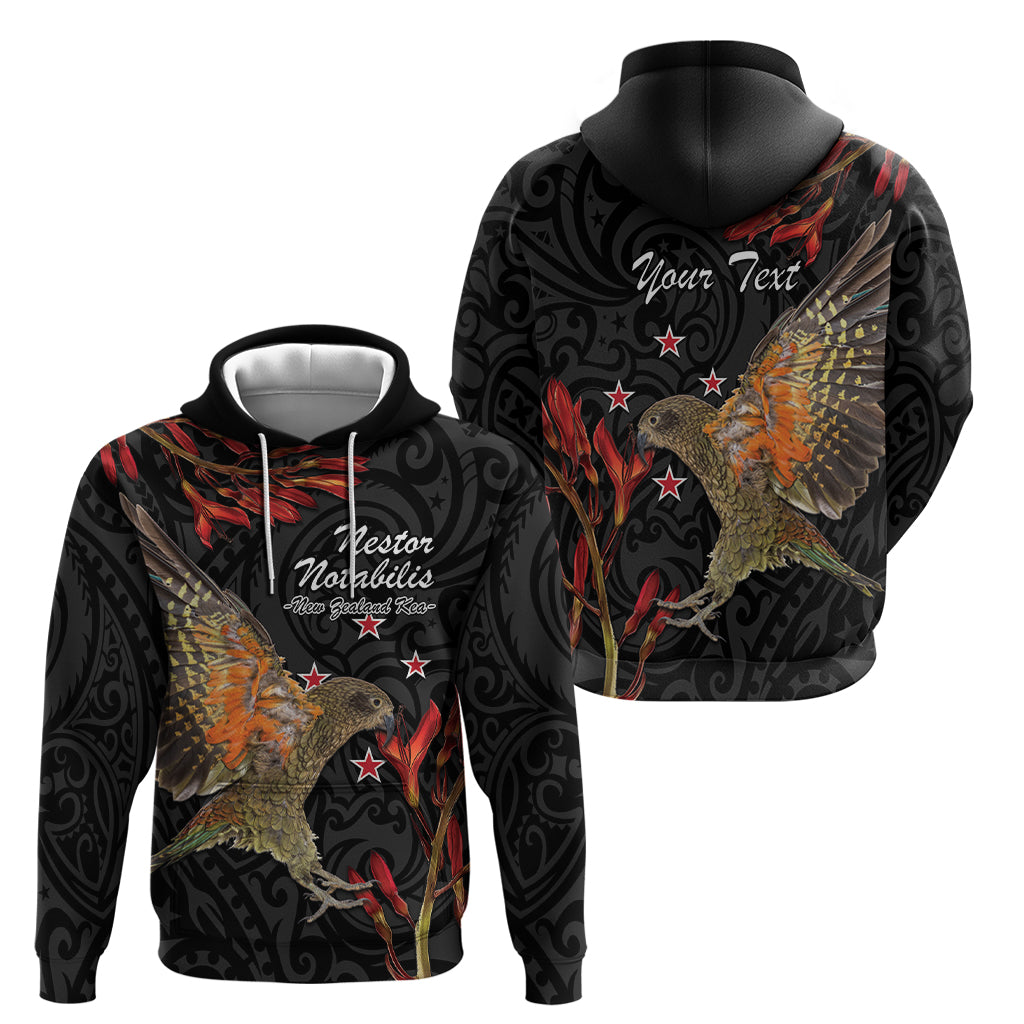 Personalised New Zealand Kea Hoodie Nestor Notabilis With Harakeke Maori Pattern - Vibe Hoodie Shop