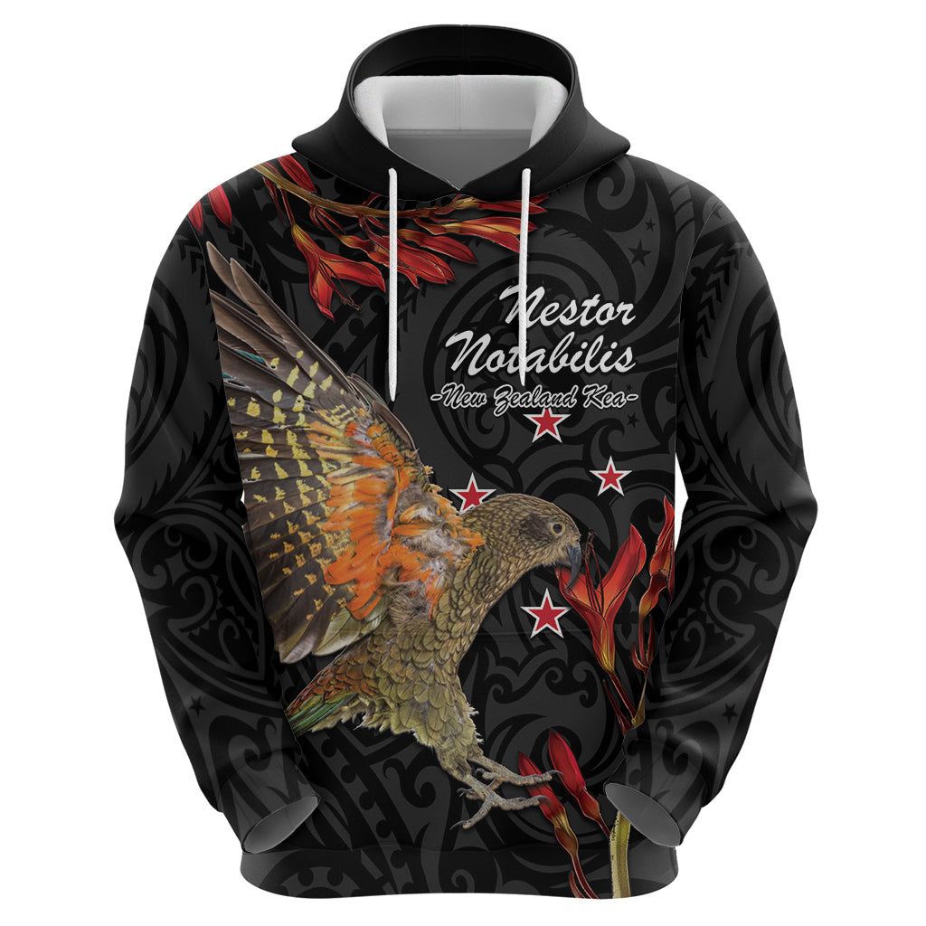 Personalised New Zealand Kea Hoodie Nestor Notabilis With Harakeke Maori Pattern - Vibe Hoodie Shop
