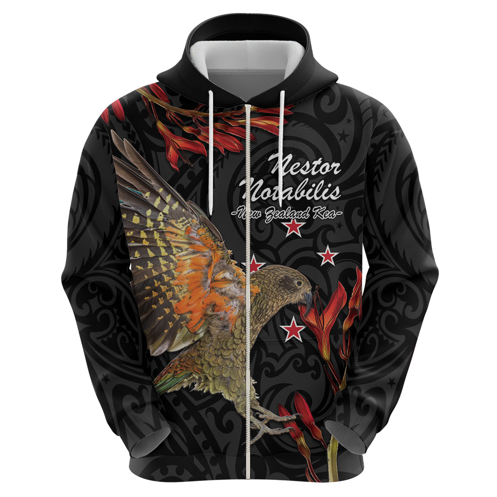 Personalised New Zealand Kea Hoodie Nestor Notabilis With Harakeke Maori Pattern - Vibe Hoodie Shop