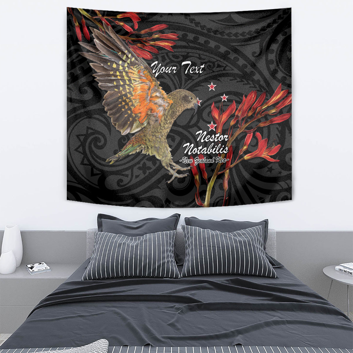 Personalised New Zealand Kea Tapestry Nestor Notabilis With Harakeke Maori Pattern - Vibe Hoodie Shop