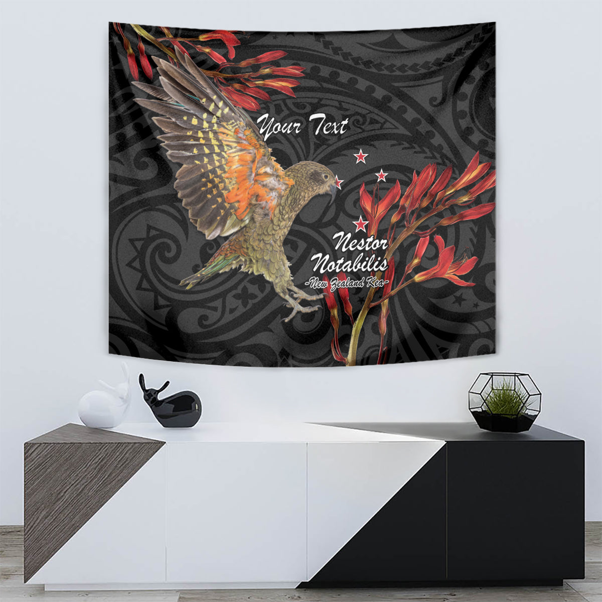 Personalised New Zealand Kea Tapestry Nestor Notabilis With Harakeke Maori Pattern - Vibe Hoodie Shop