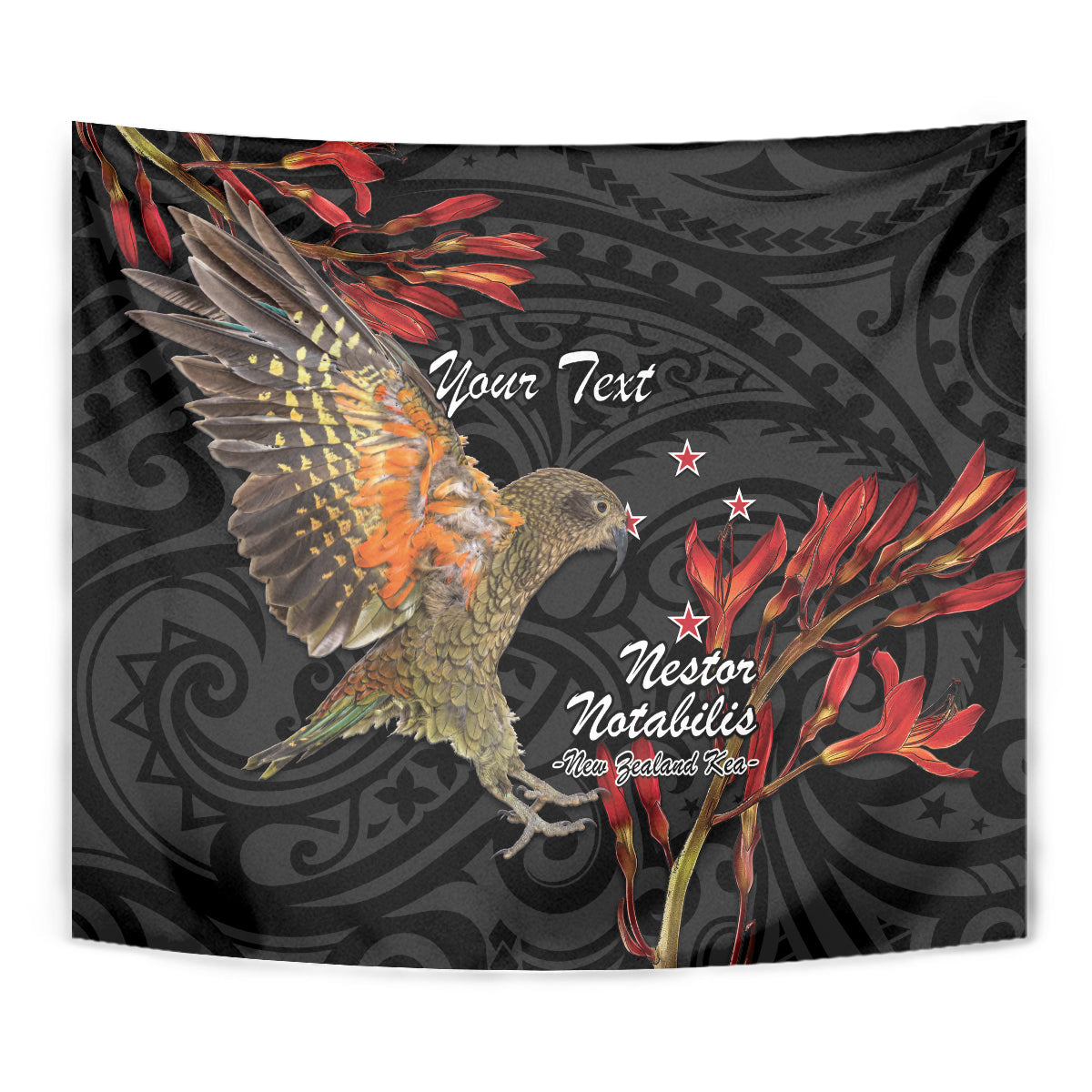 Personalised New Zealand Kea Tapestry Nestor Notabilis With Harakeke Maori Pattern - Vibe Hoodie Shop