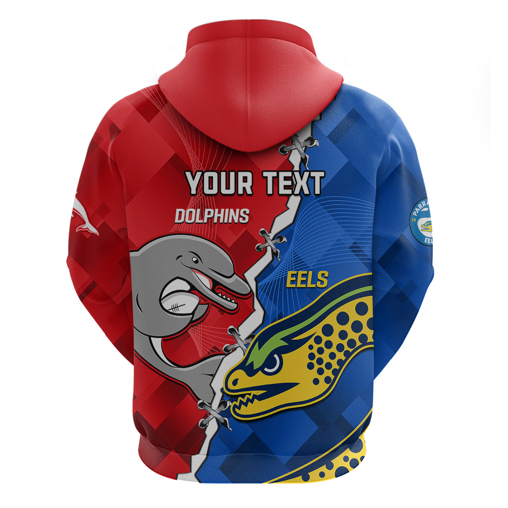 Dolphins Mix Eels Rugby Hoodie Sporty Style - Vibe Hoodie Shop