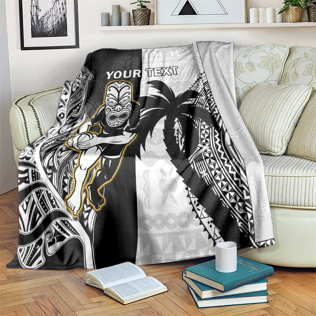 Custom Fiji And New Zealand Rugby Blanket Aotearoa Silver Fern Mix Fijian Tapa Pattern - Vibe Hoodie Shop