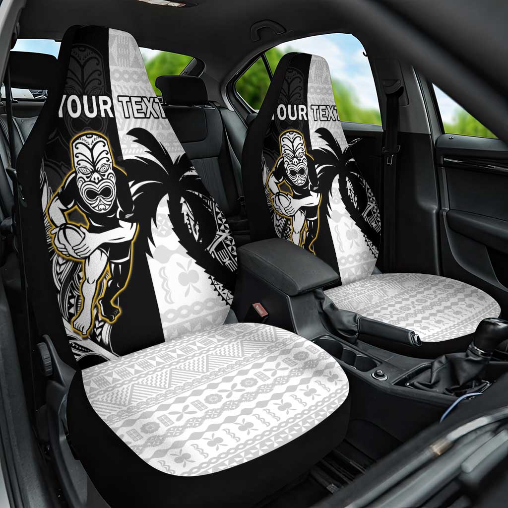 Custom Fiji And New Zealand Rugby Car Seat Cover Aotearoa Silver Fern Mix Fijian Tapa Pattern - Vibe Hoodie Shop