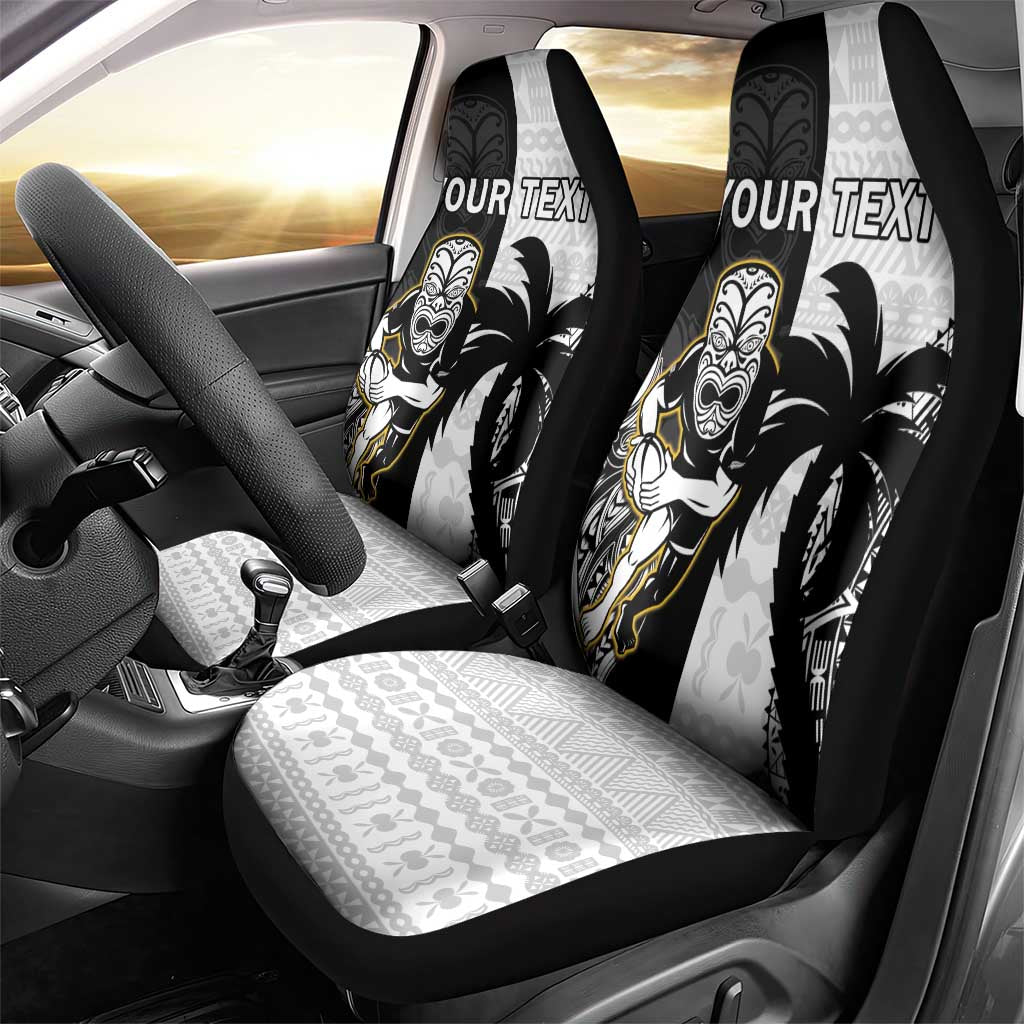 Custom Fiji And New Zealand Rugby Car Seat Cover Aotearoa Silver Fern Mix Fijian Tapa Pattern - Vibe Hoodie Shop