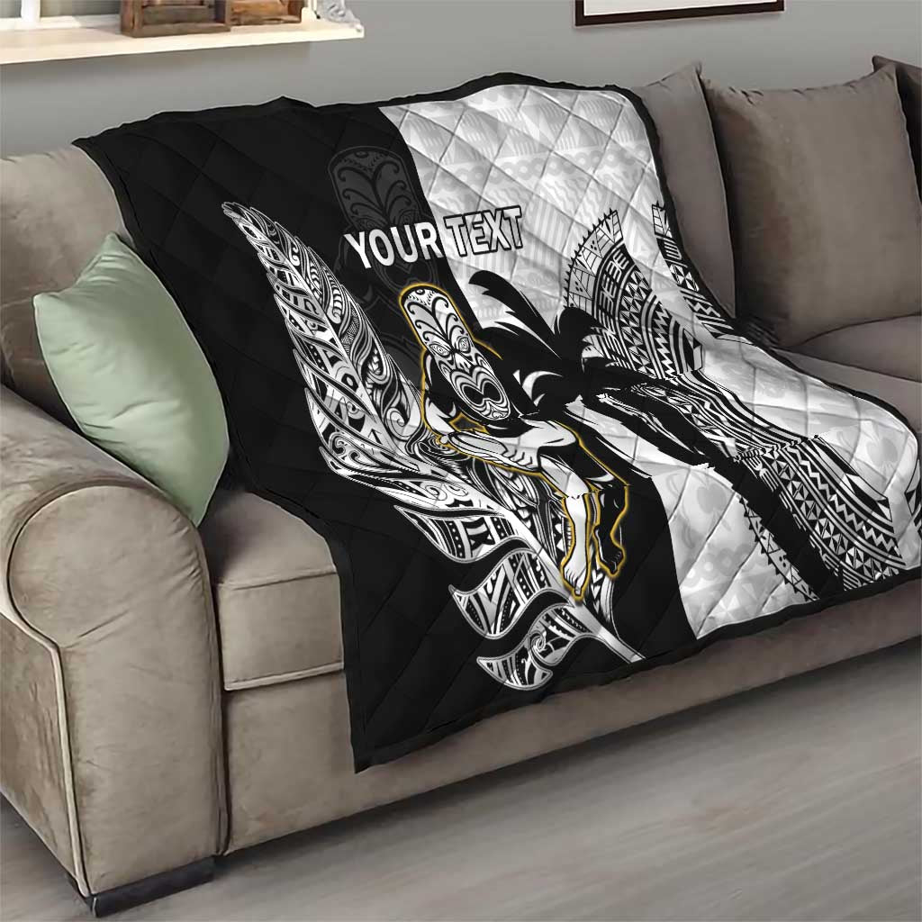 Custom Fiji And New Zealand Rugby Quilt Aotearoa Silver Fern Mix Fijian Tapa Pattern - Vibe Hoodie Shop