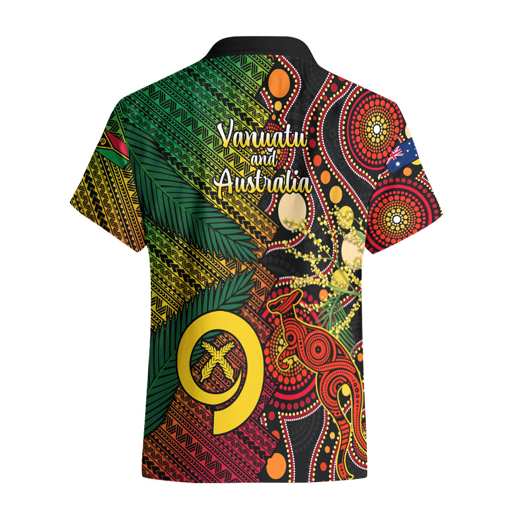 Vanuatu and Australia Hawaiian Shirt Vanuatuan Polynesian Mix Aussie Aboriginal Art - Vibe Hoodie Shop
