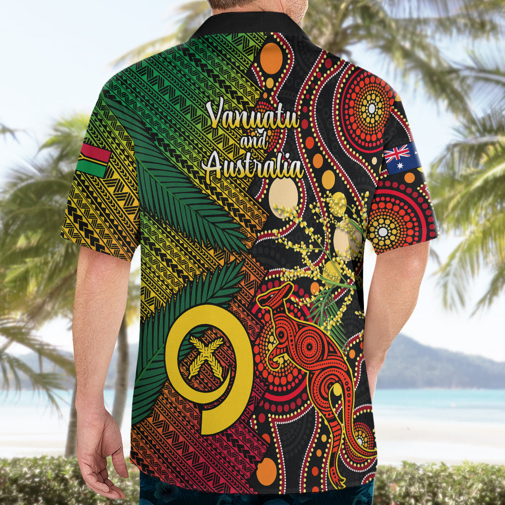 Vanuatu and Australia Hawaiian Shirt Vanuatuan Polynesian Mix Aussie Aboriginal Art - Vibe Hoodie Shop