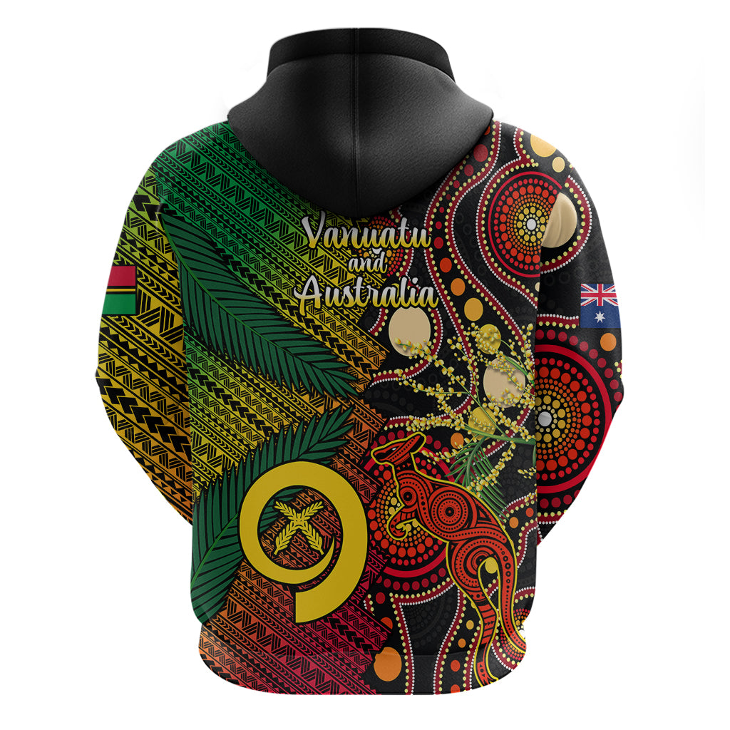 Vanuatu and Australia Hoodie Vanuatuan Polynesian Mix Aussie Aboriginal Art - Vibe Hoodie Shop