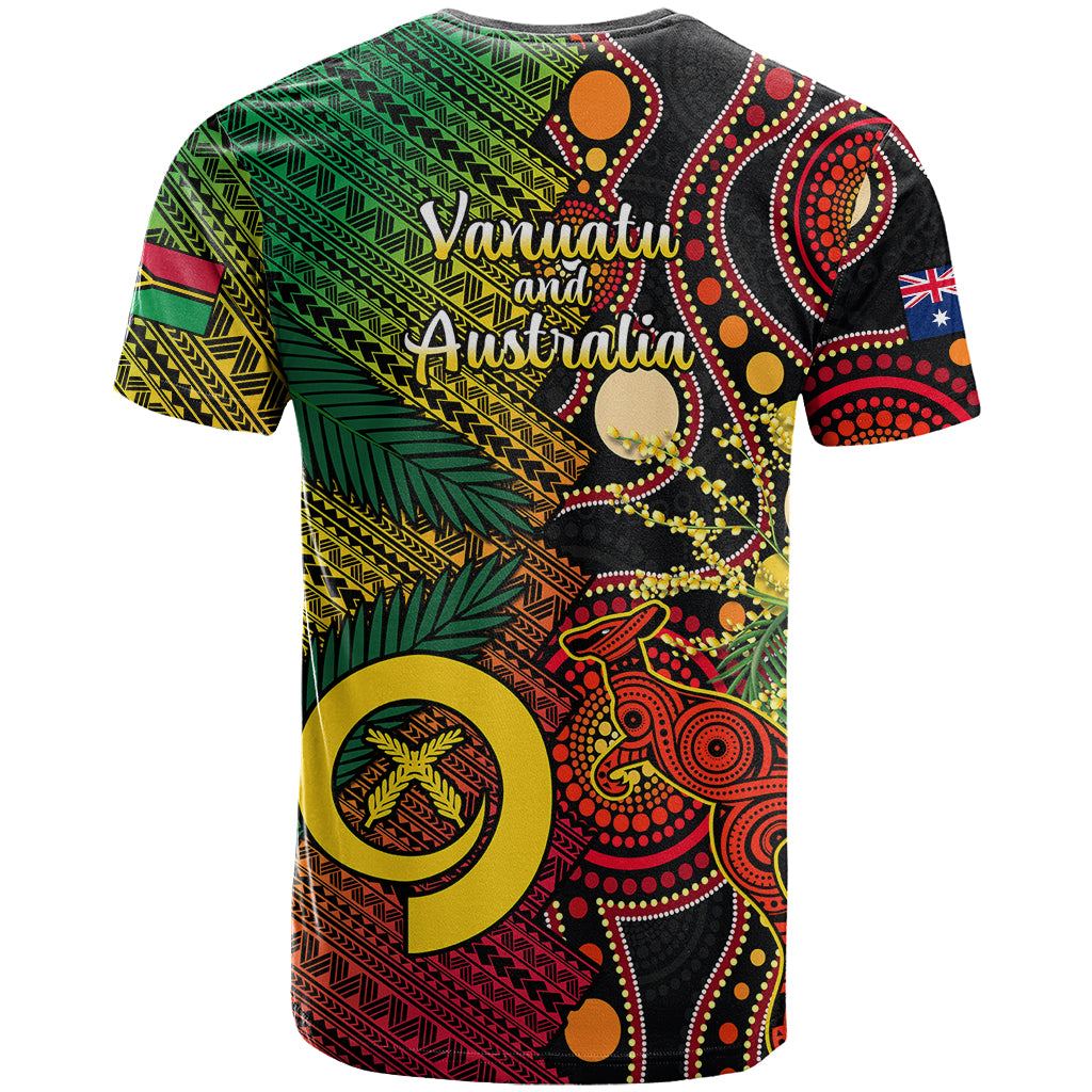 Vanuatu and Australia T Shirt Vanuatuan Polynesian Mix Aussie Aboriginal Art - Vibe Hoodie Shop