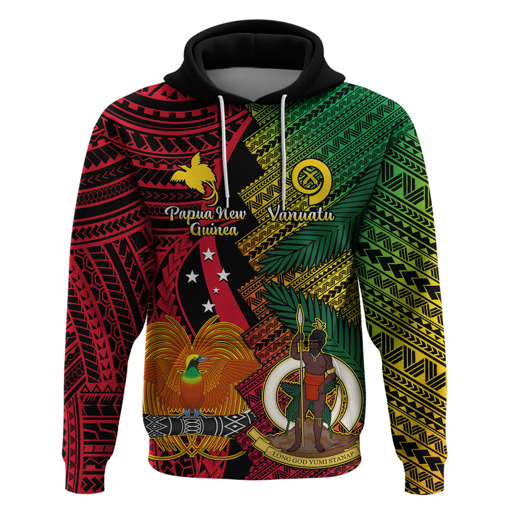 Vanuatu and Papua New Guinea Hoodie Vanuatuan With PNG Polynesian Pattern - Vibe Hoodie Shop